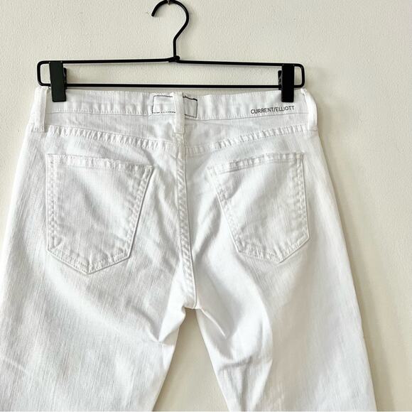 Current/Elliott Stiletto Skinny Jeans in Sugar Knee Destroy Raw Hem - Picture 8 of 8